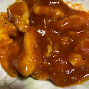 鶏胸肉のケチャップあん(エビチリ風）